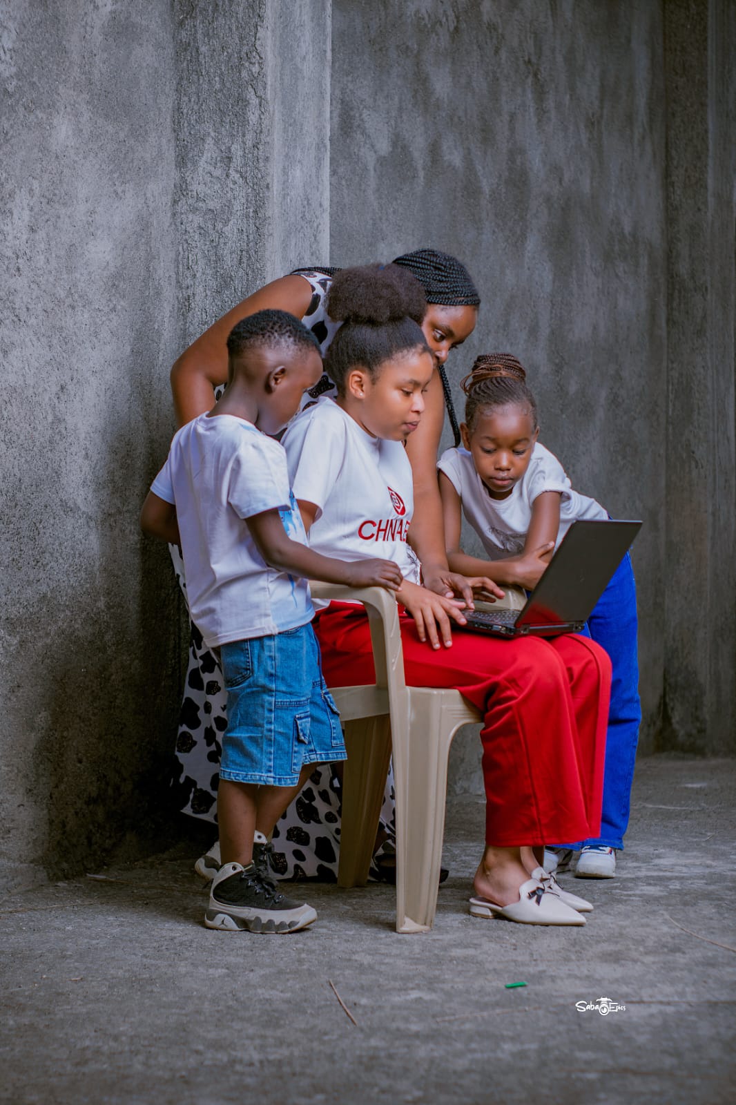 A CurioCity learner using a laptop
